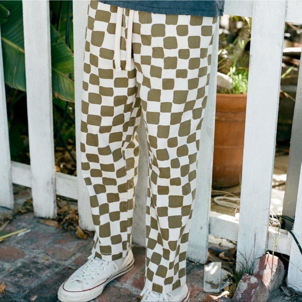 Urban Outfitters Green Check Pants